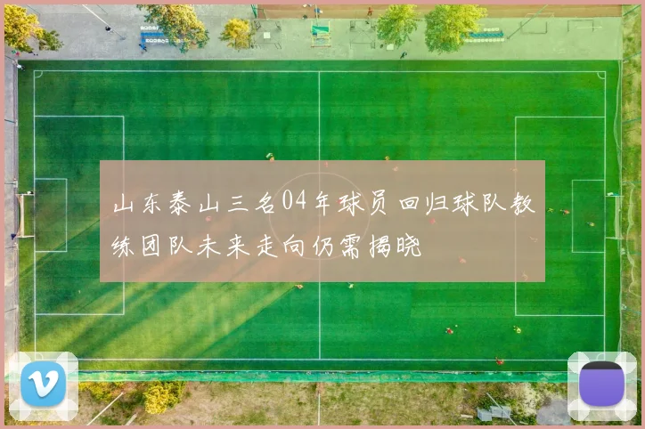 山东泰山三名04年球员回归球队教练团队未来走向仍需揭晓